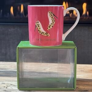 NIB Kate Spade New York x Lenox "Well Heeled" Leopard Print Pink Mug with Box